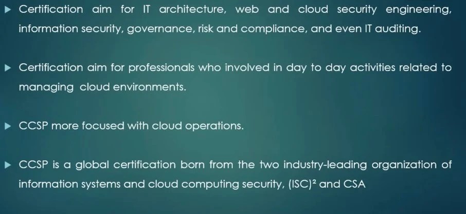 Certified Cloud Security Professional